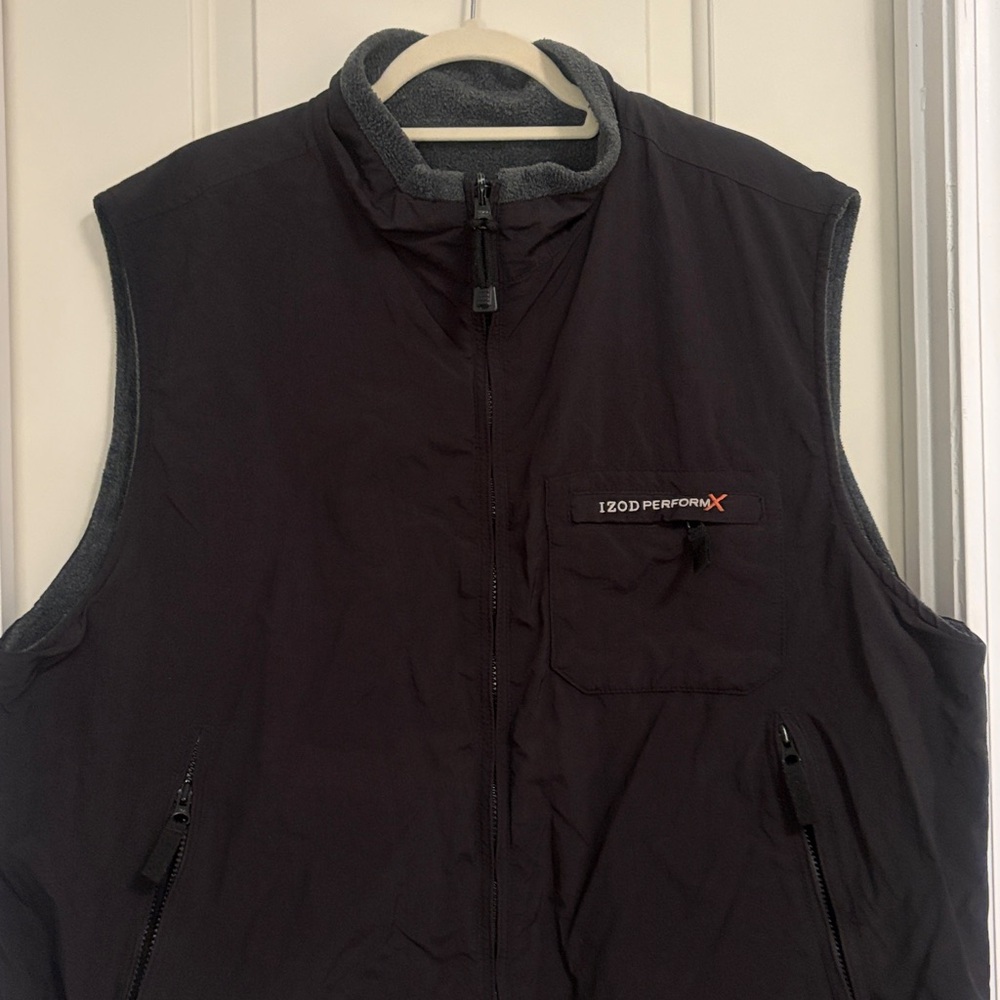 Izod Black Performance Quilted Vest